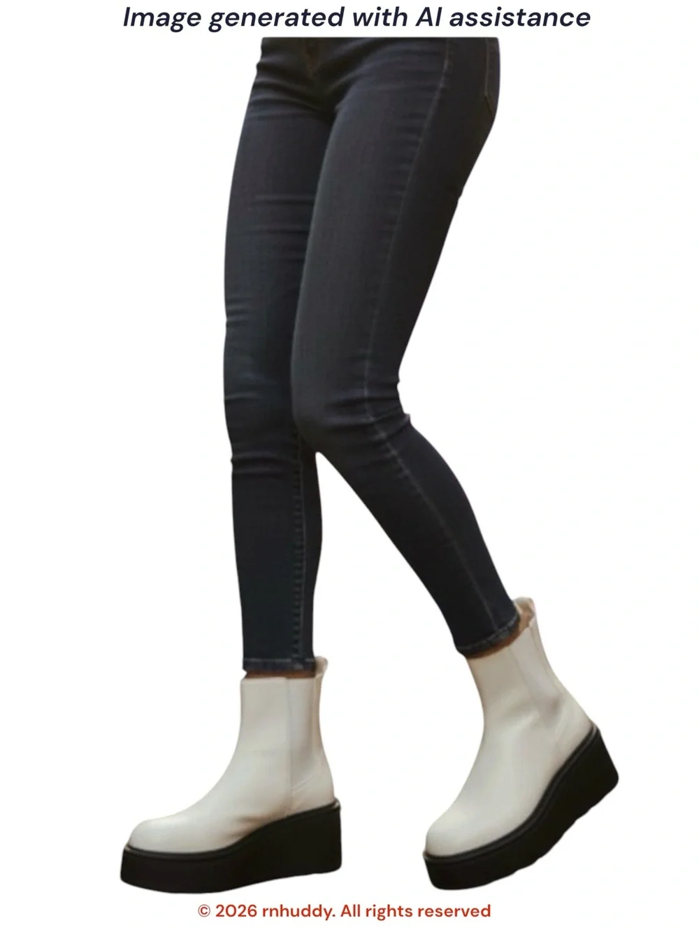 BP size 8.5 white/black Milo Platform Bootie